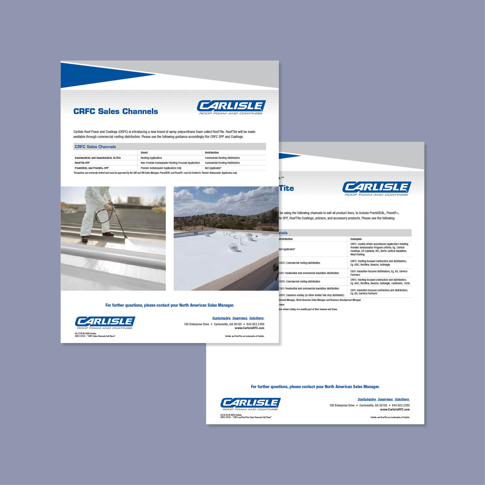 CRFC and RoofTite Sales Channels Sell Sheets